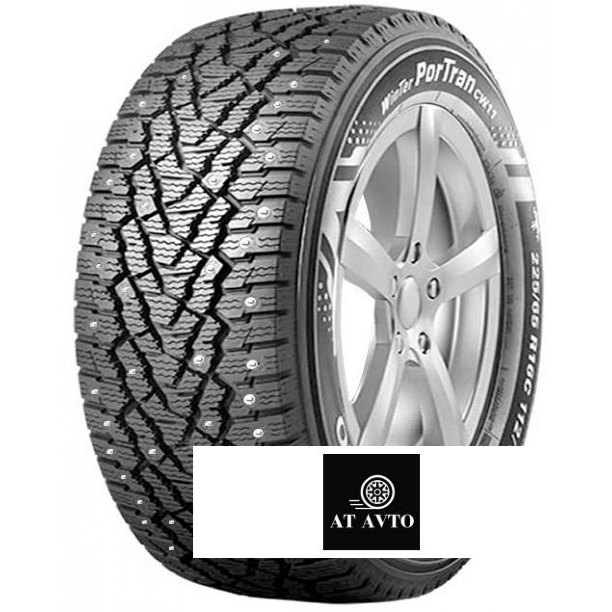 Kumho 225/75 r16c Winter PorTran CW11 121/120R Шипы