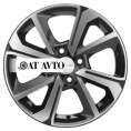 Маленькое фото товара - 6*15 4*98 ET36 58,6 Khomen Wheels KHW1501 Black-FP. Вариант №1