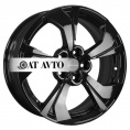 Маленькое фото товара - 7*17 5*108 ET36 65,1 Khomen Wheels KHW1724 Black. Вариант №1
