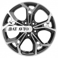 Маленькое фото товара - 7*17 5*108 ET43 65,1 Khomen Wheels KHW1702 Black-FP. Вариант №1