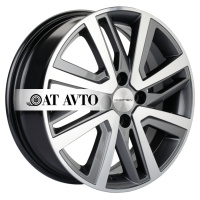 Фото товара - 6*16 4*100 ET50 60,1 Khomen Wheels KHW1609 Gray-FP. Вариант №1