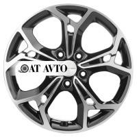 Фото товара - 7*17 5*114,3 ET50 67,1 Khomen Wheels KHW1702 Black-FP. Вариант №1