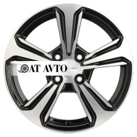 Фото товара - 6*15 4*100 ET46 54,1 Khomen Wheels KHW1502 Black-FP. Вариант №1