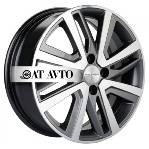 Большое фото товара - 6*16 4*100 ET50 60,1 Khomen Wheels KHW1609 Gray-FP, 10067811. Вариант №2