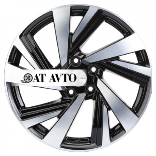 Большое фото товара - 7,5*18 5*114,3 ET38 67,1 Khomen Wheels KHW1801 Black-FP, 10068084. Вариант №2