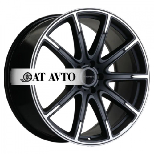 Большое фото товара - 10,5*21 5*112 ET45 66,6 Khomen Wheels KHW2102 Black-FP Matt, 10084756. Вариант №2