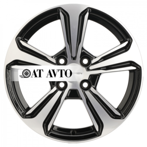 Большое фото товара - 6*15 4*100 ET48 54,1 Khomen Wheels KHW1502 Black-FP, 10121429. Вариант №2
