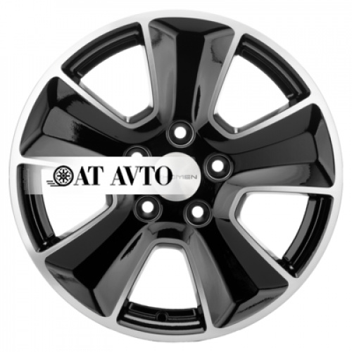 Большое фото товара - 6,5*16 5*114,3 ET50 66,1 Khomen Wheels KHW1601 Black-FP, 10190960. Вариант №2