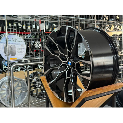 Большое фото товара - 9/10.5*21 5*112 ET37/43 66,5 Zumbo Wheels Black Machinen Face, 501051. Вариант №6